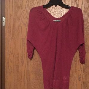 Burgundy maroon double top